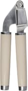 FITTO Stainless Steel Garlic Press – Ergonomic Kitchen Essential for Crushing Garlic and Shallots, Removable Basket for Easy Cleaning, and Durable Construction
