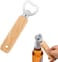 FITTO Wooden Bottle Opener - Portable Beer Bottle Opener for Drinks, Wooden Handle, Ideal for Home, Pub, Outdoor Use, Great Gift for Men
