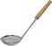 FITTO Stainless Steel Spider Strainer with Natural Wooden Handle   Professional Grade Mesh Skimmer Spoon for Cooking Spaetzle and Pasta
