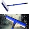 FITTO Retractable Window Wiper Cleaner with Soft Rubber Head, High Window Glass Scraper Brush, Extendable Blue Car Wiper for Easy Cleaning of Tall Windows &amp; Mirrors