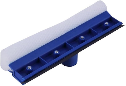 FITTO Retractable Window Wiper Cleaner with Soft Rubber Head, High Window Glass Scraper Brush, Extendable Blue Car Wiper for Easy Cleaning of Tall Windows &amp; Mirrors