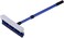 FITTO Retractable Window Wiper Cleaner with Soft Rubber Head, High Window Glass Scraper Brush, Extendable Blue Car Wiper for Easy Cleaning of Tall Windows &amp; Mirrors