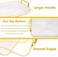 FITTO Clear Acrylic Serving Tray Set with Handles - Stylish Home and Office Decor in Gold, Perfect for Entertaining, Organizing, and Serving