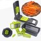 Fitto Vegetable Chopper - Multi-Functional Manual Food Chopper with 5 Blades, 12-in-1 Mandoline Slicer and Dicer Set, BPA-Free, Ideal for Onions, Garlic, Fruits &amp; More - Kitchen Essential