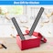 FITTO 15 Inch Magnetic Knife Holder Set of 2, Black Powerful Magnetic Knife Strip for Wall Mount, Space-Saving Magnetic Knife Rack with Screws for Kitchen Tools Utensils