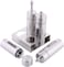 FITTO Stainless Steel Salt and Pepper Shaker Set with Stand, Odor-Free Spice Containers, Leak-Proof Airtight Seal, Transparent Glass Seasoning Jars, Ideal for Kitchen Condiments and Seasoning
