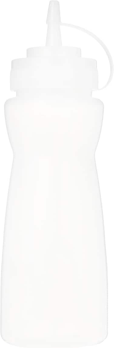 FITTO 16 Oz Ketchup Bottle with Cap - Plastic Squeeze Bottle for Ketchup, Mustard, Dressings, and Sauces, BPA-Free Food Safe Design, Ideal for Indoor and Outdoor Use, Easy to Clean and Recyclable