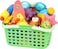 FITTO Green Plastic Organizing Storage Basket with Handles and Holes - Multi-Purpose Small Bin for Kitchen, Bathroom, Toys, and More - Durable, BPA-Free, Easy to Clean, Lightweight and Portable