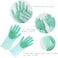 FITTO Silicone Non-Slip Dishwashing Gloves &ndash; Pink Magic Latex Scrubbing Gloves for Efficient Household Cleaning, Pet Grooming, and Hand Protection