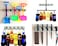 FITTO Wall Mounted Broom Holder – 5-Slot Organizer for Mops, Brushes, and Long-Handled Tools – Durable Plastic, Easy Installation with Screws Included for Home, Garage, Laundry, and More