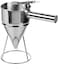 FITTO Stainless Steel Pancake Batter Dispenser, Multi-Functional Device with Handle – Perfect for Pancakes, Waffles, Cupcakes, and Baking Needs, Durable and Precise Batter Control, Easy to Use