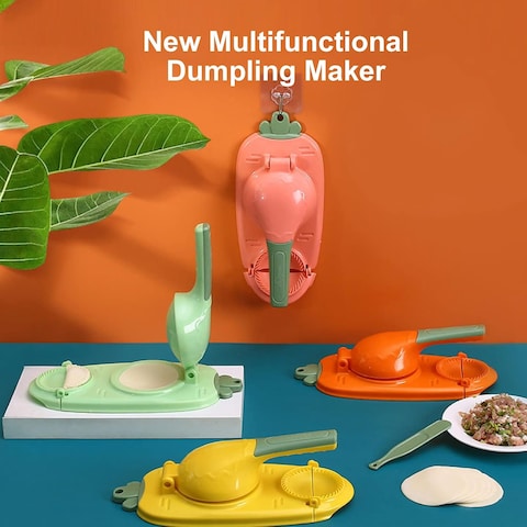 Fitto 2-in-1 Dumpling Maker - Easy DIY Dumpling &amp; Ravioli Maker with Press Mould and Stuffing Spoon, Quick &amp; Simple Dumpling Press Tool for Homemade Dumplings, Empanadas, Ravioli, Pastries &amp; More