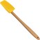 Fitto Yellow Silicone Spoon with Wooden Handle - Non-Stick, Heat Resistant Cooking Utensil for Home Chefs - Perfect for Stirring, Serving, and Mixing - Eco-Friendly Kitchen Essential