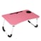 Fitto Study/Laptop Table, Pink - Adjustable Height &amp; Ergonomic Desk, Portable Workstation for Home, Office, Kids, and Students, Foldable and Compact, Sturdy Construction