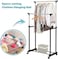 Fitto Clothes Drying Foldable Stand - Adjustable &amp; Space-Saving, Black, Portable Laundry Rack for Indoor &amp; Outdoor Use