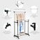 Fitto Clothes Drying Foldable Stand - Adjustable &amp; Space-Saving, Black, Portable Laundry Rack for Indoor &amp; Outdoor Use
