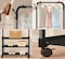 Fitto Standing Metal Coat Stand - Stylish Black Free-Standing Organizer for Coats, Jackets, Hats, and Umbrellas - Heavy Duty Durable Design for Home, Office, and Entryway Use