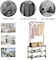 Fitto Standing Metal Coat Stand - Stylish Black Free-Standing Organizer for Coats, Jackets, Hats, and Umbrellas - Heavy Duty Durable Design for Home, Office, and Entryway Use
