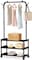 Fitto Standing Metal Coat Stand - Stylish Black Free-Standing Organizer for Coats, Jackets, Hats, and Umbrellas - Heavy Duty Durable Design for Home, Office, and Entryway Use