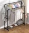 Fitto Clothes Rack with Bottom Shelf &ndash; Sturdy Black Metal Garment Rack with Storage Shelf for Hanging Clothes, Coats, Jackets, and Organizing Shoes, Accessories, and More