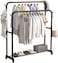 Fitto Clothes Rack with Bottom Shelf &ndash; Sturdy Black Metal Garment Rack with Storage Shelf for Hanging Clothes, Coats, Jackets, and Organizing Shoes, Accessories, and More