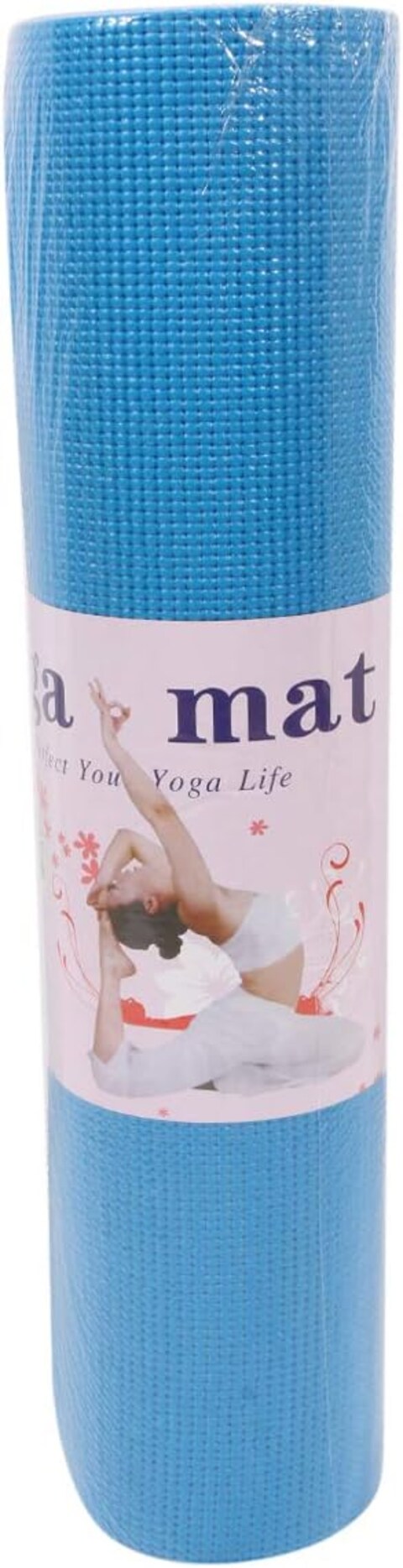 Fitto 4mm Thick Yoga Mat 61x183cm - Non-Slip, Eco-Friendly, Extra Durable Exercise Mat for Yoga, Pilates, and Home Workouts - Ideal for Men &amp; Women, Lightweight and Easy to Carry, Blue