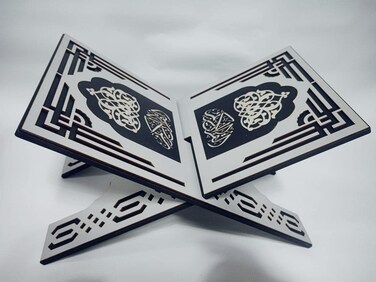 Fitto Quran Holder - Premium Wooden Book Stand, Adjustable and Foldable, Ideal for Quran Reading, Prayer, Islamic Decor, Sturdy &amp; Elegant Design for Home, Mosque, and Gift