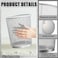 Fitto Grey Metal Waste Bin - Durable &amp; Stylish Trash Can for Home, Office &amp; Bathroom   Rust-Resistant, Easy-Clean Design   Compact Round Metal Garbage Bin for Indoor Spaces