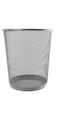 Fitto Grey Metal Waste Bin - Durable &amp; Stylish Trash Can for Home, Office &amp; Bathroom   Rust-Resistant, Easy-Clean Design   Compact Round Metal Garbage Bin for Indoor Spaces