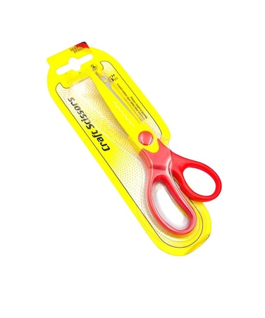 FITTO Safety Scissors for Kids &ndash; Stainless Steel Blades with Soft Grip Handle, Plastic Safety Cap, Ideal for School and Craft Use, Safe Craft Scissors for Children