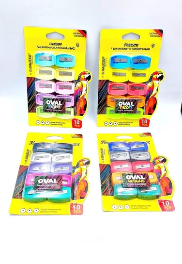 FITTO 10-Pack Pencil Sharpener - Compact, Durable Dual-Hole Sharpeners for Standard &amp; Jumbo Pencils - Ideal for School, Office, Art, &amp; Craft Supplies - Smooth, Precise Sharpening for Colored