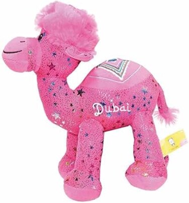 FITTO Camel Stuffed Plush Toy &ndash; Soft and Cuddly Camel Teddy for Kids, Babies, Durable Cotton Design, Ideal for Playtime, Room D&eacute;cor, and Collectible Plush Toy Gift, Pink, 20cm