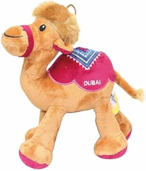 FITTO Camel Stuffed Plush Toy &ndash; Soft and Cuddly Camel Teddy for Kids, Babies, Durable Cotton Design, Ideal for Playtime, Room D&eacute;cor, and Collectible Plush Toy Gift, Brown, Male 16cm