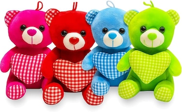 FITTO Hanging Teddy Bear &ndash; 20cm Plush Toy for Kids and Adults, Adorable Design with Soft Material, Lightweight and Durable, Perfect for Room D&eacute;cor, Gifts, and Collectibles