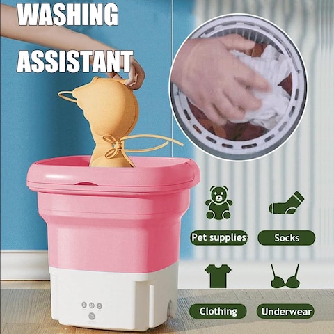 Fitto Portable Washing Machine, 5L Capacity, Compact &amp; Lightweight, Ideal for Small Loads, Travel, Apartments, Dorms, &amp; RV Use &ndash; Energy-Efficient and Convenient for On-the-Go Cleaning