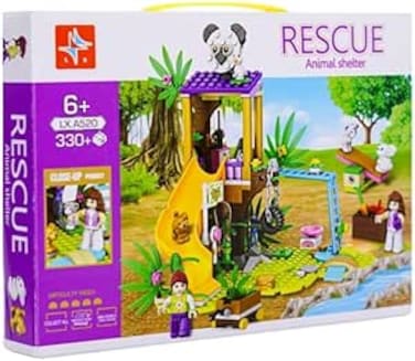 Fitto Rescue Animal Shelter Building Set   330+ Pieces   Creative STEM Toy for Kids   Build Animal Rescue Shelter, Shelter Accessories, and More   Fun, Educational &amp; Safe for Ages 6+