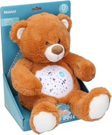 Fitto Soothing Teddybear with Night Light Projector - Soft Plush Bear with 360&deg; Starry Sky &amp; Gentle LED Light for Babies, Toddlers, and Kids - Perfect for Sleep &amp; Relaxation