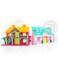 Fitto Doll Small House Miniature Furniture Toys for Girls with Light - Interactive Toy Playset with Detailed Furniture, LED Lights, and Fun Accessories - Perfect Gift for Kids Ages 3+