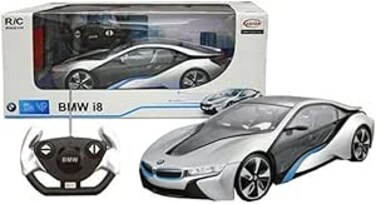 Fitto Radio Control 1:14 BMW i8 Car - Black   High-Performance Remote Control Sports Car Model   Authentic BMW Replica with Full Function R/C Controls, LED Lights, and Realistic Detailing