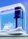 FITTO Aquarium - Black, 8 Litre Capacity, 24x17x28.5 cm, Full Set Table Top Fish Tank with Energy-Saving Colorful LED Light, Top Water Filter, Air Blower, and Feeding Hole &ndash; Perfect for Small Fishes