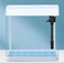 FITTO Aquarium - Black, 8 Litre Capacity, 24x17x28.5 cm, Full Set Table Top Fish Tank with Energy-Saving Colorful LED Light, Top Water Filter, Air Blower, and Feeding Hole &ndash; Perfect for Small Fishes