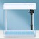 FITTO Aquarium - White, 30 Litre Capacity, 38x32.4x42.5cm, Full Set Table Top Fish Tank with Energy-Saving Colorful LED Light, Top Water Filter, Air Blower, and Feeding Hole &ndash; Perfect for Small Fishes