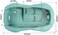 FITTO Turtle Tank - Green, 45.5 x 25.5 x 17.6 cm, Compact Turtle Breeding Box with Sundeck, Modern Habitat for Brazilian Turtles, Water and Soil Setup, Perfect for Small Spaces and Desktop Use