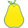 FITTO Fruit-Shaped Cutting Board, Double-Sided Chopping Board with Anti-Slip Design, Hanging Storage, Raised Edges, Durable Food-Safe Material, Yellow (Pear)