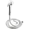Fitto Premium Chrome-Plated Plastic Shattaf Set with Hose & Wall Bracket - Handheld Bidet Sprayer for Bathroom Hygiene