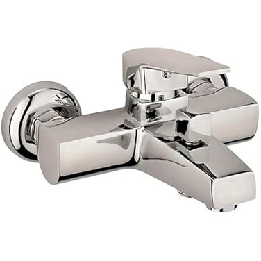 Fitto Premium Bath Shower Mixer with Diverter - Chrome Finish, Easy Installation, High-Pressure Water Flow, Modern Bathroom Faucet, Dual Functionality, Durable Brass Construction