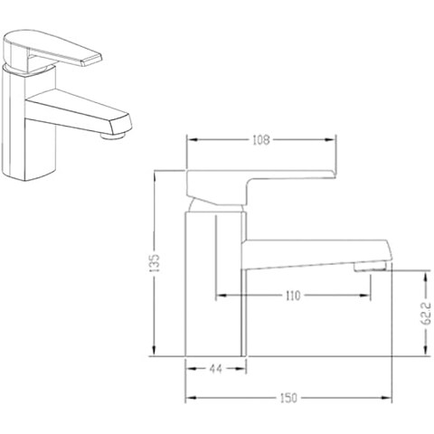 Fitto Modern Basin Faucet with Connecting Hose & Pop-Up Drain - Bathroom Sink Tap, Easy Installation, Durable Design, Chrome Finish, Water-Saving, Leak-Proof, High-Arc Spout, Single Handle Control