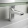 Fitto Modern Basin Faucet with Connecting Hose & Pop-Up Drain - Bathroom Sink Tap, Easy Installation, Durable Design, Chrome Finish, Water-Saving, Leak-Proof, High-Arc Spout, Single Handle Control