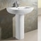 Fitto Full Pedestal 60 cm Washbasin - Wall Mounted Bathroom Sink with Fixing Kit, Modern Design, Space-Saving, Easy Installation