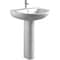 Fitto Full Pedestal 60 cm Washbasin - Wall Mounted Bathroom Sink with Fixing Kit, Modern Design, Space-Saving, Easy Installation